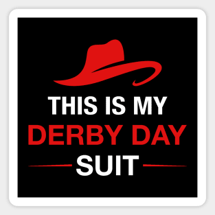 Funny Derby Day Women Hat, Derby Suit Kentucky Horse Racing Design Magnet